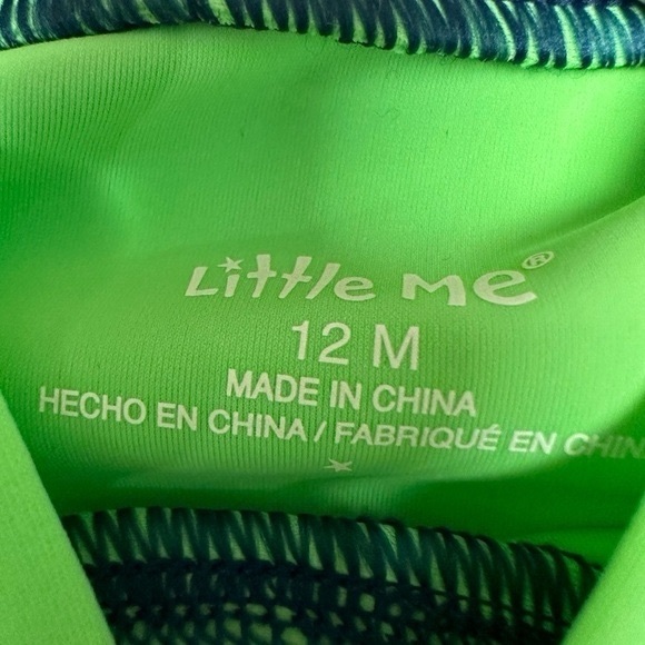 Little Me Dino Rashguard Swim Shirt Size 12 Months - Picture 3 of 5